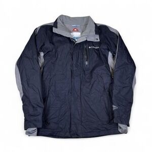 Columbia Omni-Heat Jacket Mens Small Black Gray Insulated Winter Ski